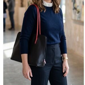 Tolblanc Paris Black and Red leather Women's Bag from France